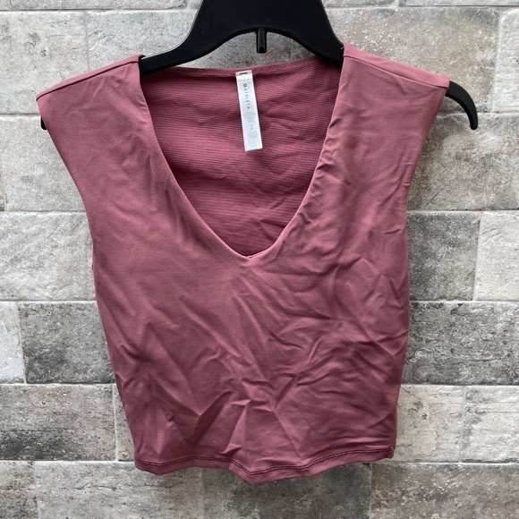 ❤️ ATHLETA VITA FREE DESERT ROSE CROPPED TEE TOP SIZE XS - Picture 2 of 6